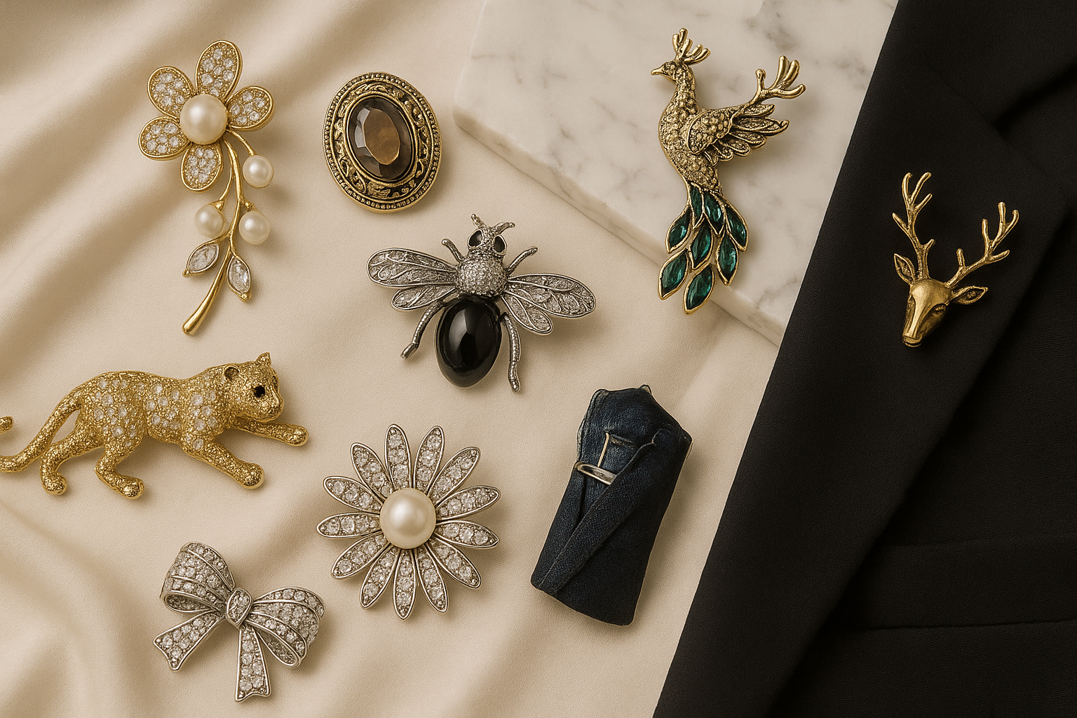 home-broche Brož antická kapka vody